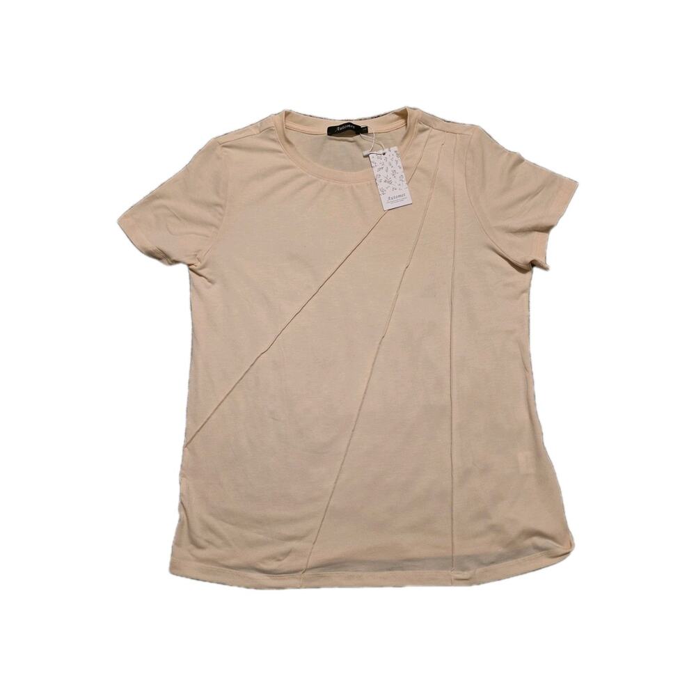 NWT Automet Women's Large Oatmeal/Beige Business Casual Shirt/Top